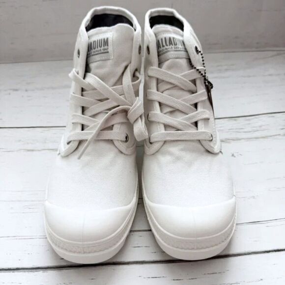 Palladium White Chunky Lug Sole‎ Y2K High Top Vegan Combat Boots Sneakers Shoes - Picture 11 of 16